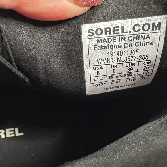 Sorel Joan Of Arctic Zip Wedge Bootie Suede Gray Women's Size 8 - Picture 11 of 12